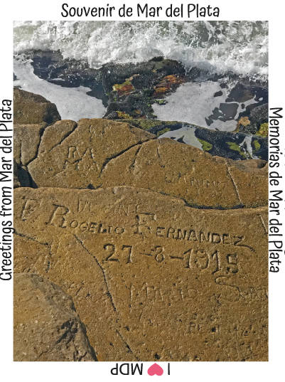 monumento natural tallas piedras mar del plata costa grafitti