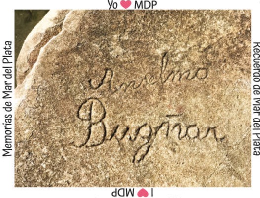 monumento natural tallas piedras mar del plata costa grafitti