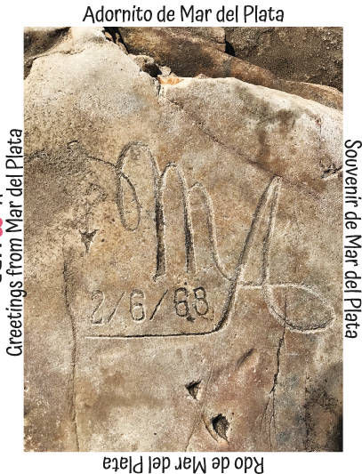 monumento natural tallas piedras mar del plata costa grafitti